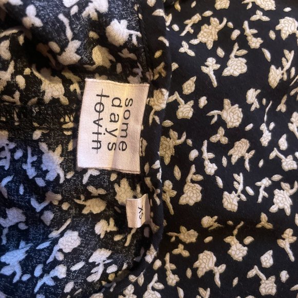 Mini Floral Babydoll Dress Black XS - Picture 9 of 9